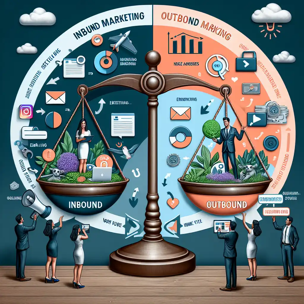 Inbound vs. outbound marketing infographics by the best digital marketing strategist in calicut